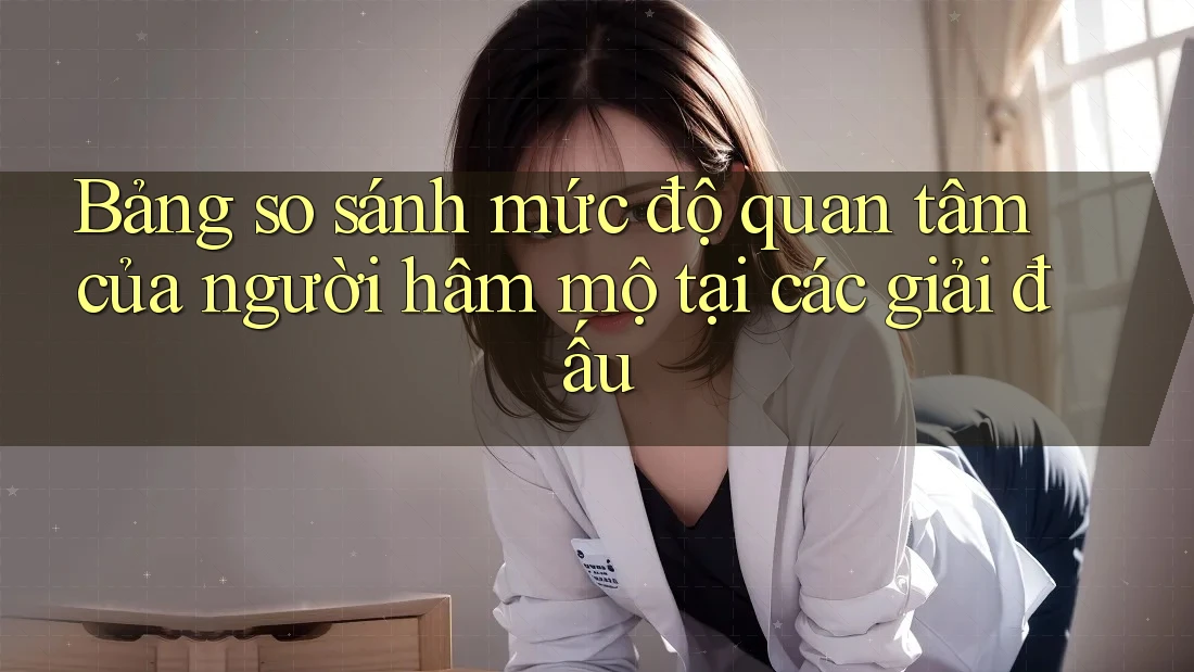 Bảng so sánh mức độ quan tâm của người hâm mộ tại các giải đấu